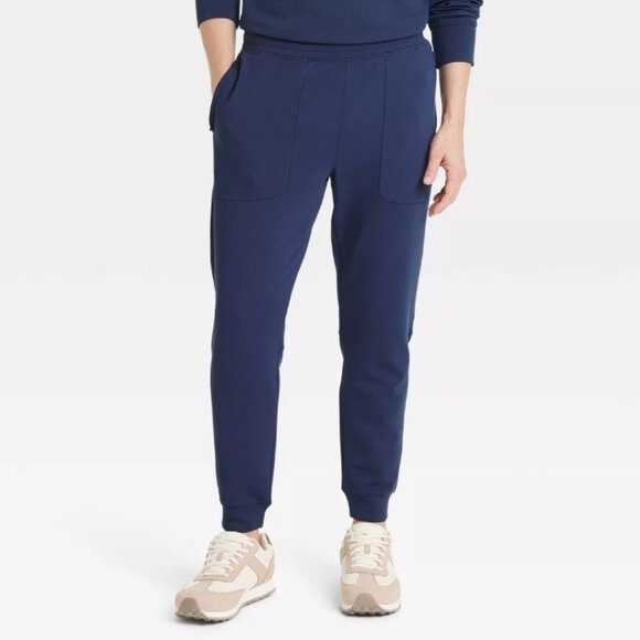 All in Motion Waffle Knit Zip Pocket Drawstring Waist Jogger Navy NWT XXL - Picture 3 of 12